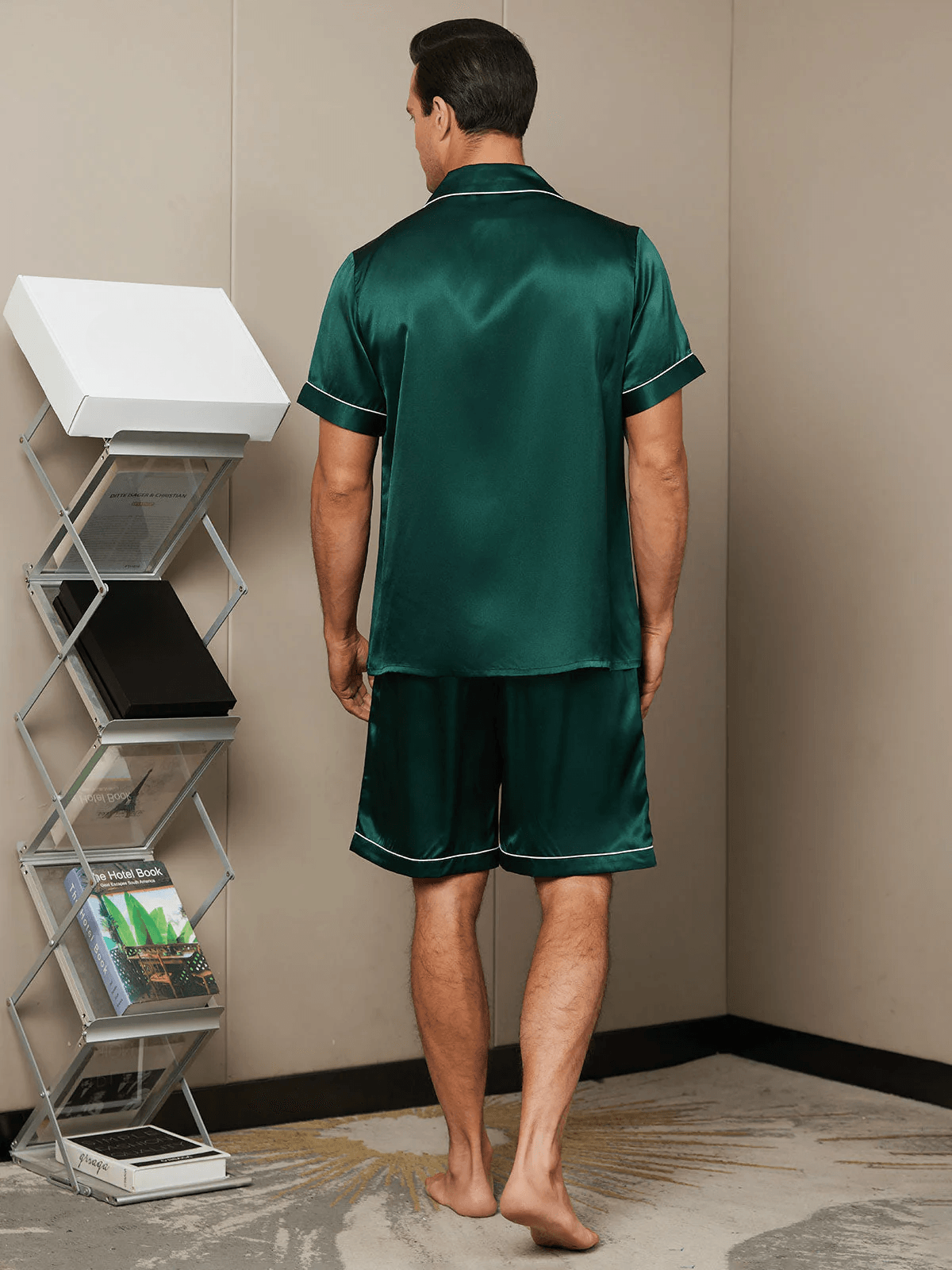 LÉO - Luxury Silk Short Pajamas for Men - ZyraLux