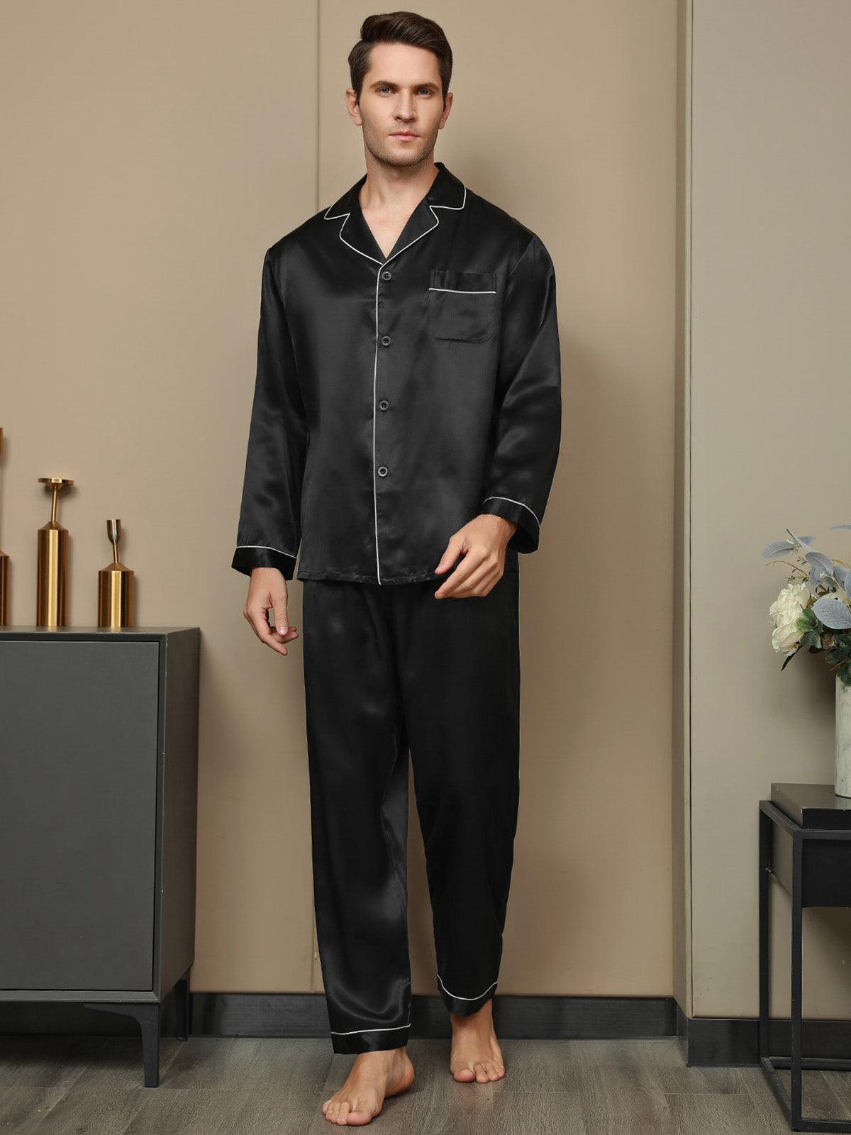 GABRIEL - Luxury Silk Pajama for Men - ZyraLux