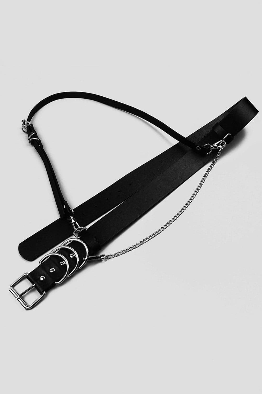 Edgy Punk-geïnspireerde PU-leren riem