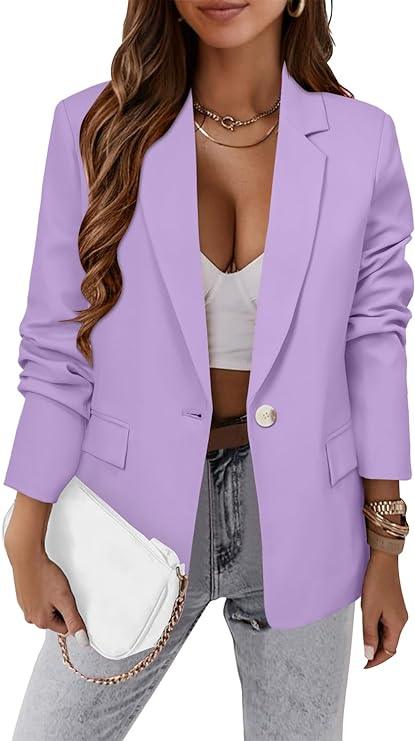 Business Savvy Khaki Long Sleeve Business Blazer Jacket - ZyraLux