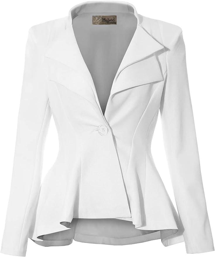 Business Chic Mint Peplum Style Long Sleeve Lapel Blazer - ZyraLux