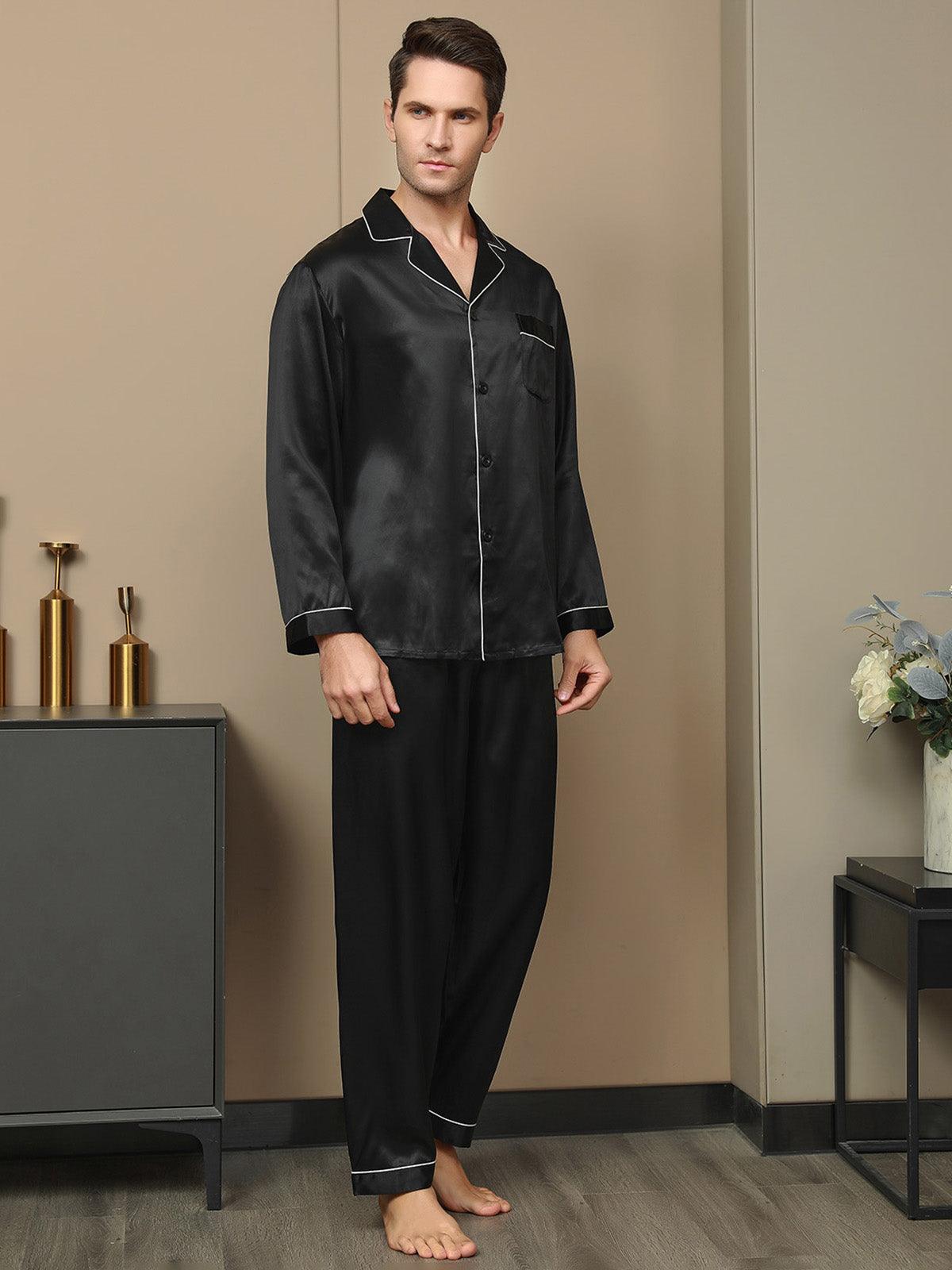 GABRIEL - Luxury Silk Pajama for Men - ZyraLux