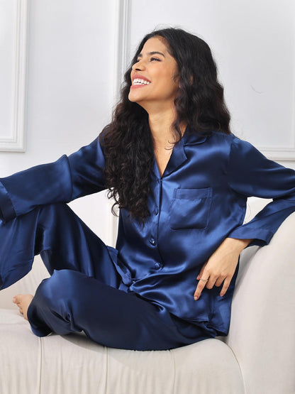 LIEN - Women's Pure Silk Button Pajama - ZyraLux Pyjama