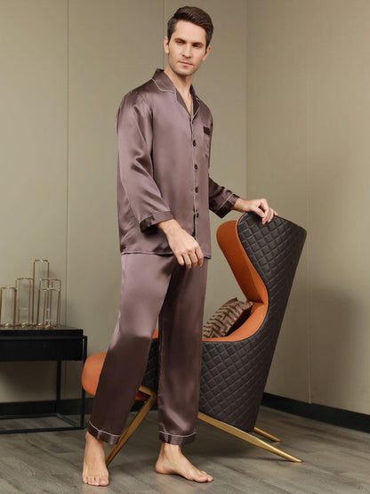 LUCAS - Men's Silk Short Pajama Set - ZyraLux