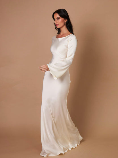 Hayley | Long-Sleeve Maxi Dress - ZyraLux