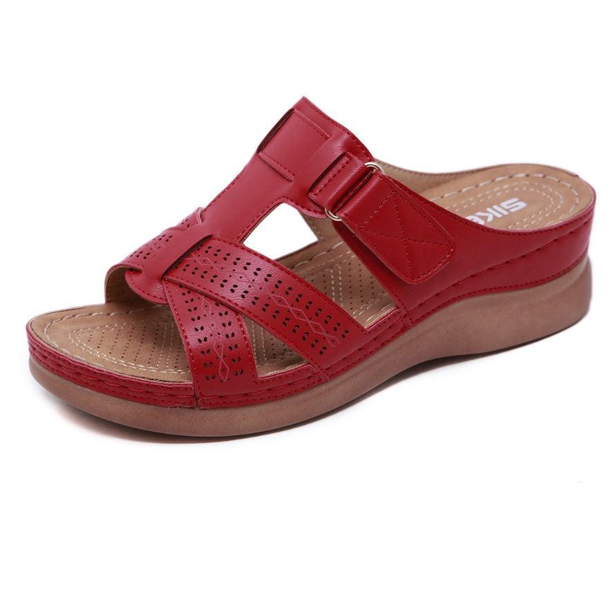 ZyraLux Vintage Orthopedische Wedge Sandalen