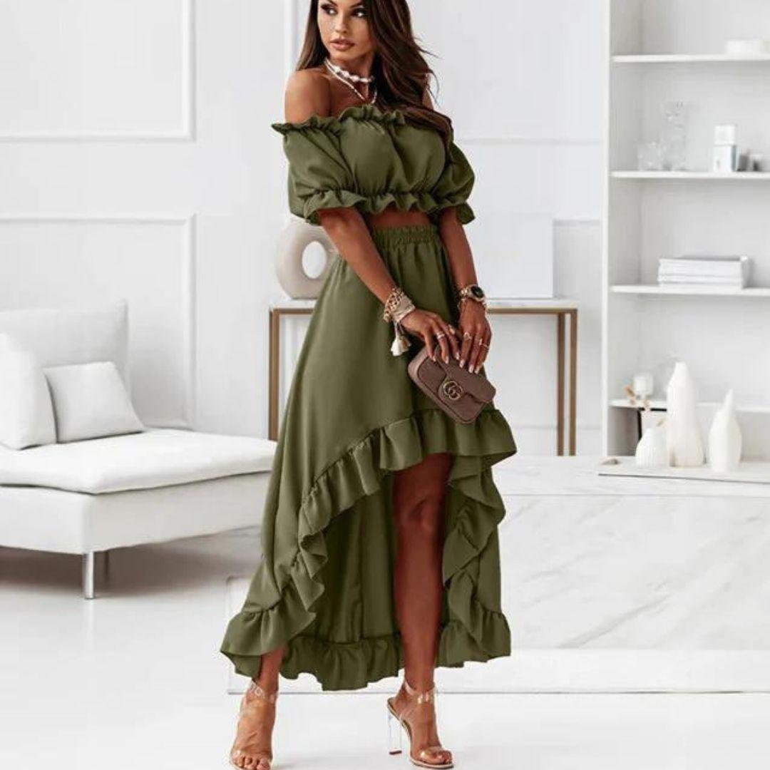 Elenaya - Off-Shoulder Dress - ZyraLux