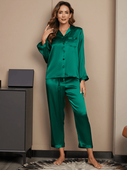 LIEN - Women's Pure Silk Button Pajama - ZyraLux Pyjama