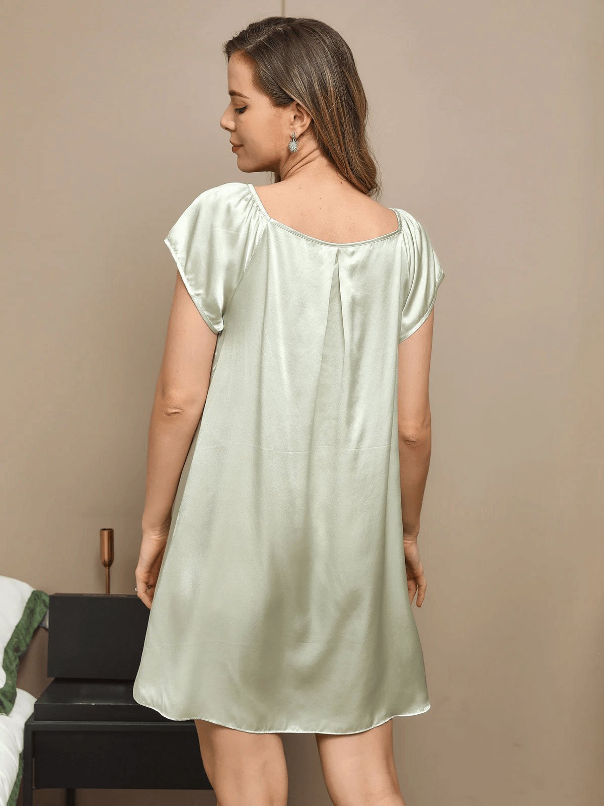 Luxe Silk - Elegant Silk Nightgown - ZyraLux Nightgown