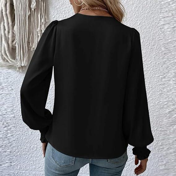 Farah - Cross Pleated Blouse - ZyraLux