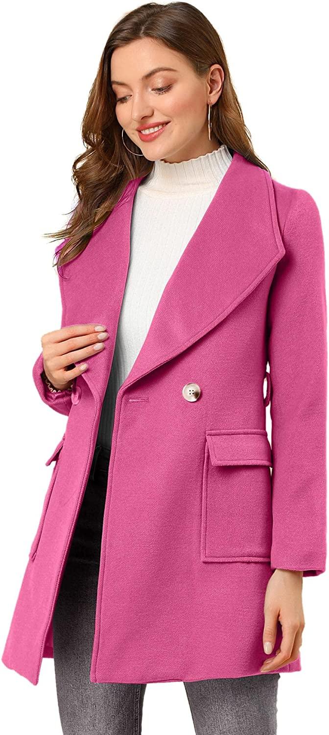 Wikkel Sjaalkraag Fuchsia Riem Dames Blazer