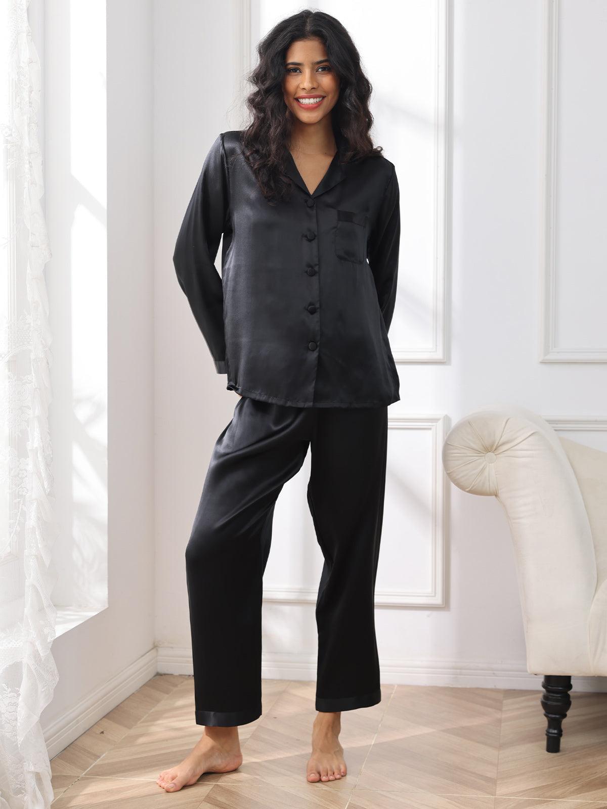 LIEN - Women's Pure Silk Button Pajama - ZyraLux Pyjama