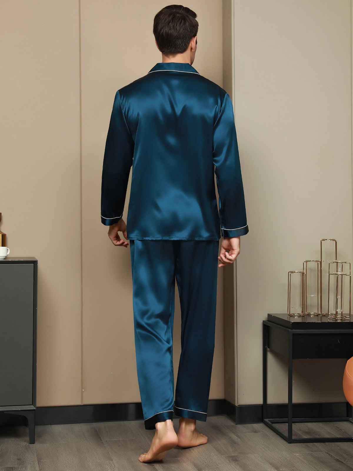 GABRIEL - Luxury Silk Pajama for Men - ZyraLux