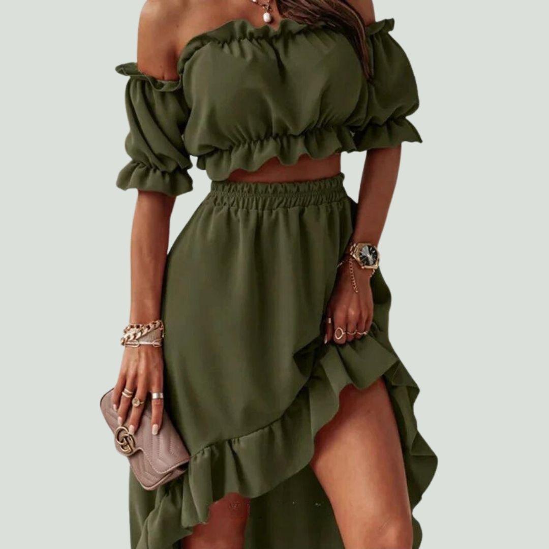 Elenaya - Off-Shoulder Dress - ZyraLux