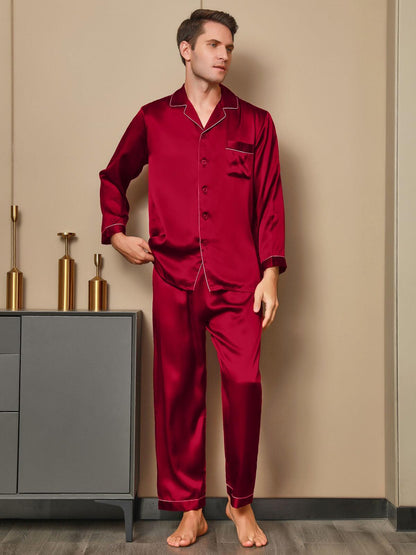 GABRIEL - Luxury Silk Pajama for Men - ZyraLux