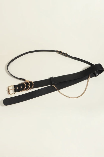 Edgy Punk-geïnspireerde PU-leren riem