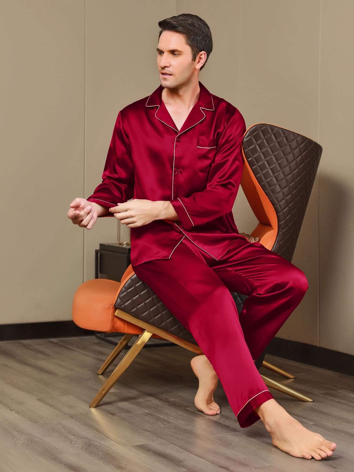 LUCAS - Men's Silk Short Pajama Set - ZyraLux