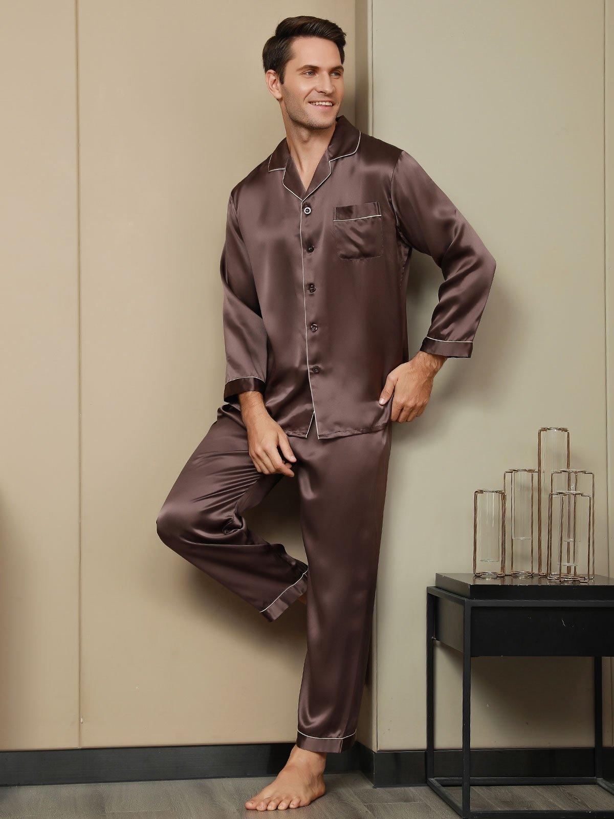 LUCAS - Men's Silk Short Pajama Set - ZyraLux