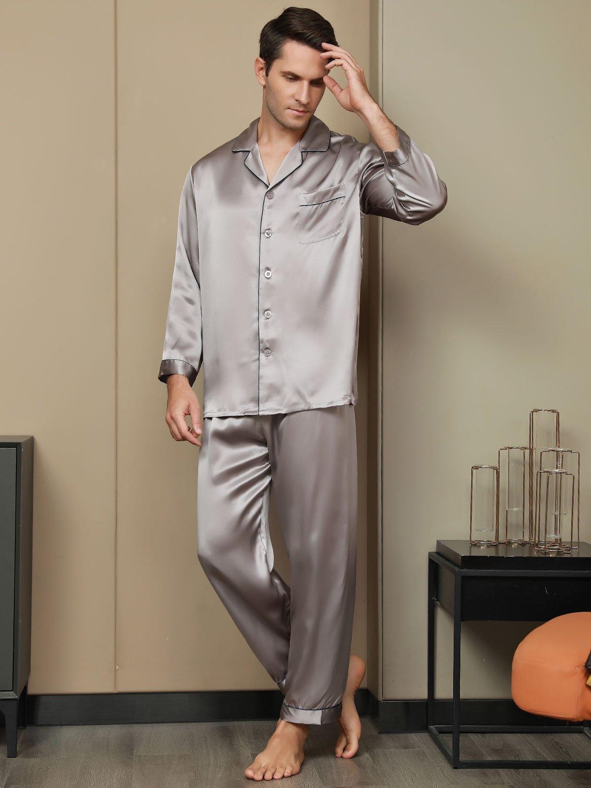 LUCAS - Men's Silk Short Pajama Set - ZyraLux