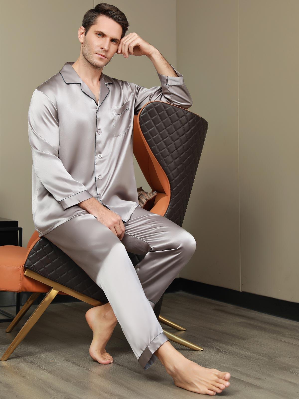 LUCAS - Men's Silk Short Pajama Set - ZyraLux