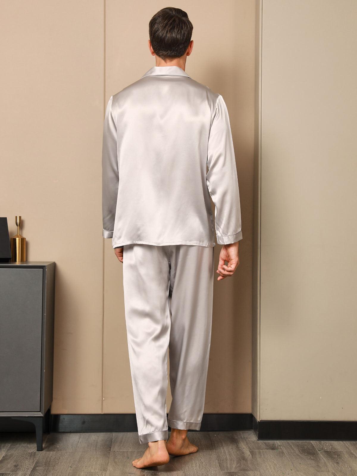 GABRIEL - Luxury Silk Pajama for Men - ZyraLux