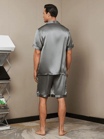 LÉO - Luxury Silk Short Pajamas for Men - ZyraLux