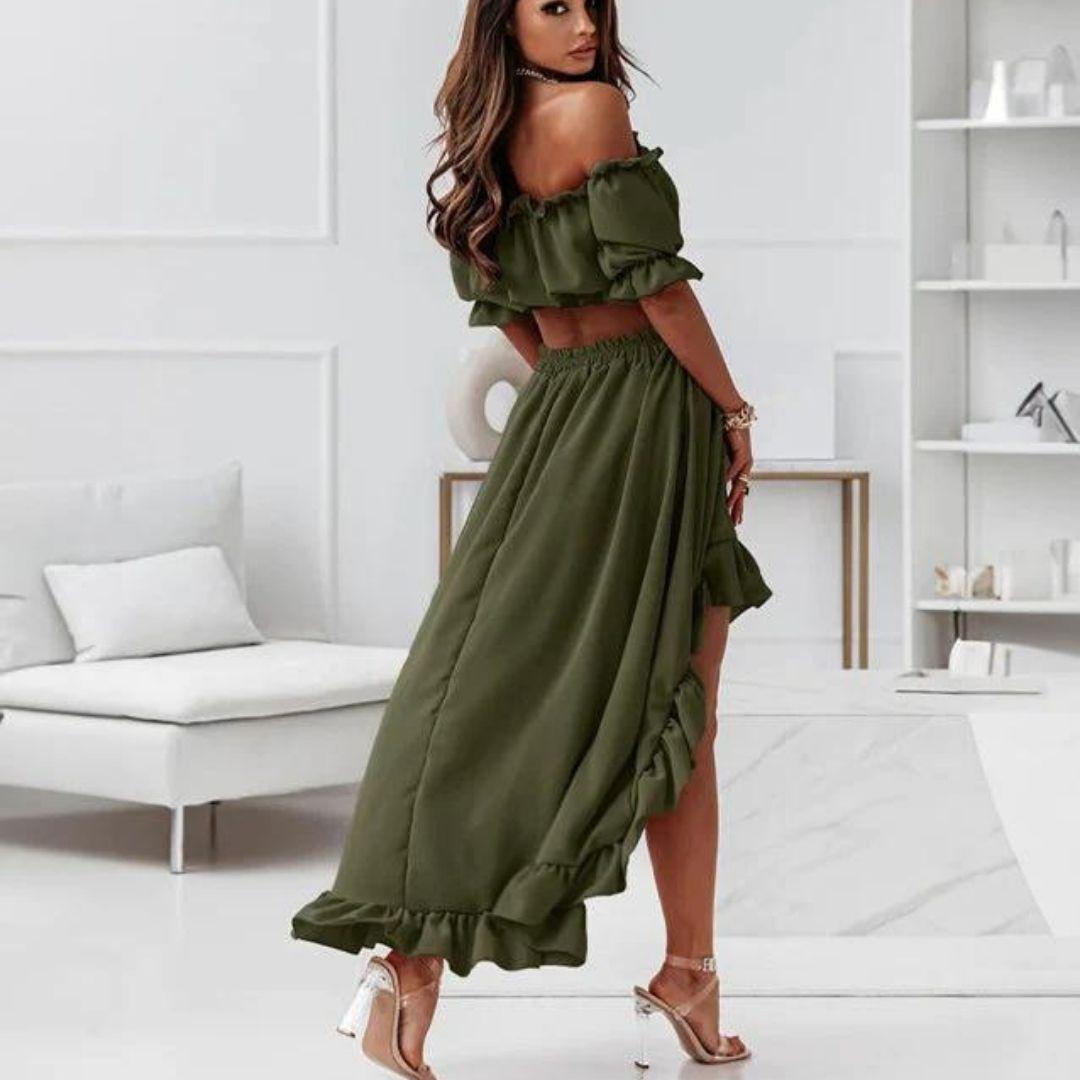 Elenaya - Off-Shoulder Dress - ZyraLux