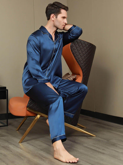 LUCAS - Men's Silk Short Pajama Set - ZyraLux