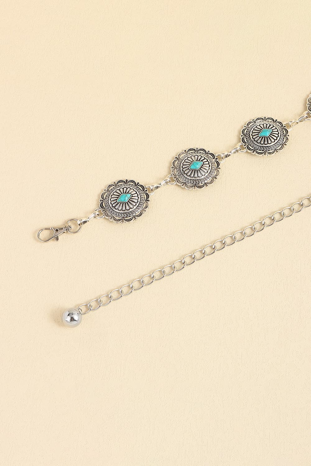 Charmante vintage turquoise legering riem voor een tijdloze look