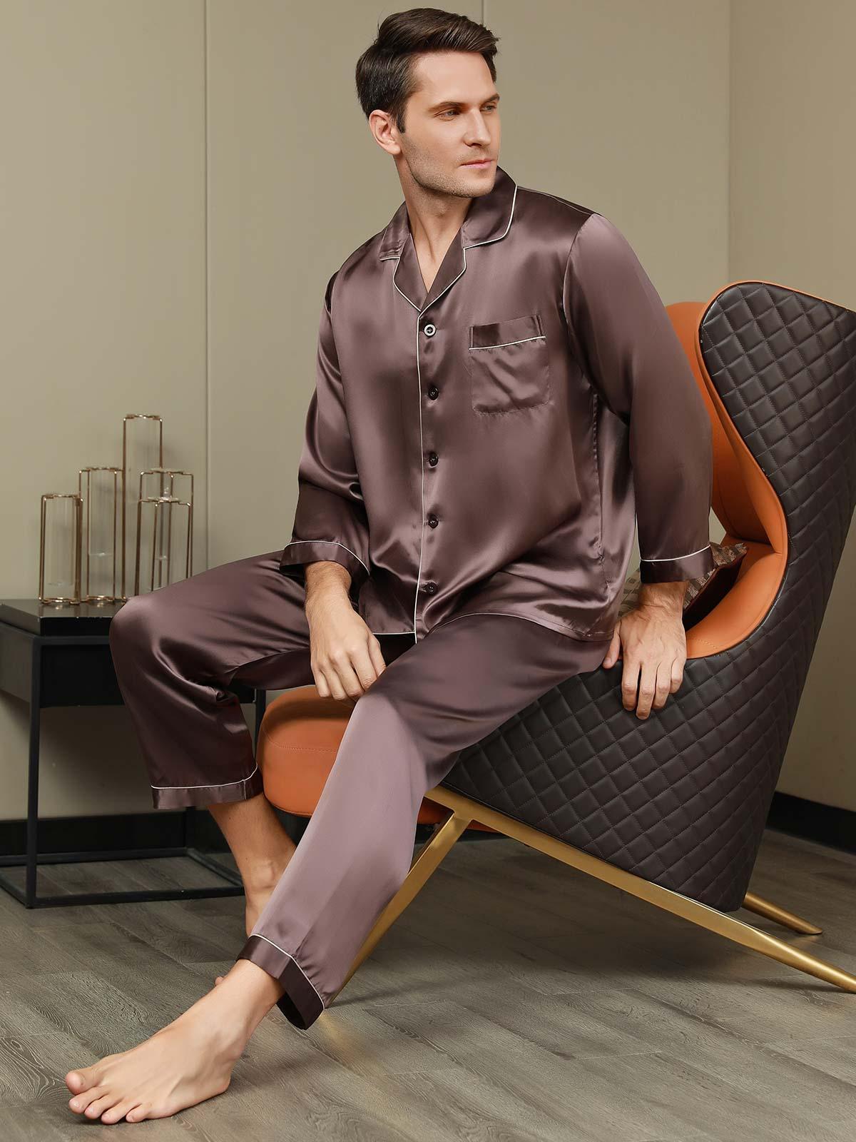 LUCAS - Men's Silk Short Pajama Set - ZyraLux