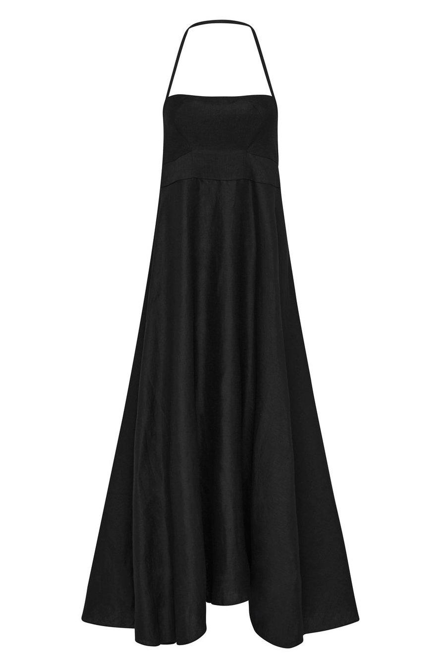 Midnight Elegance Gown | Black | Evening Glamour | Satin Blend - ZyraLux Kleding en accessoires