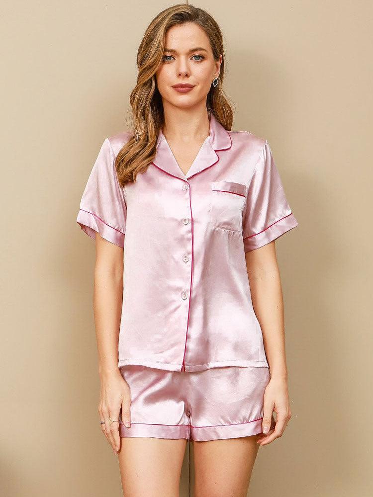 SARAH - Short Silk Pajama for Women - ZyraLux Pyjama