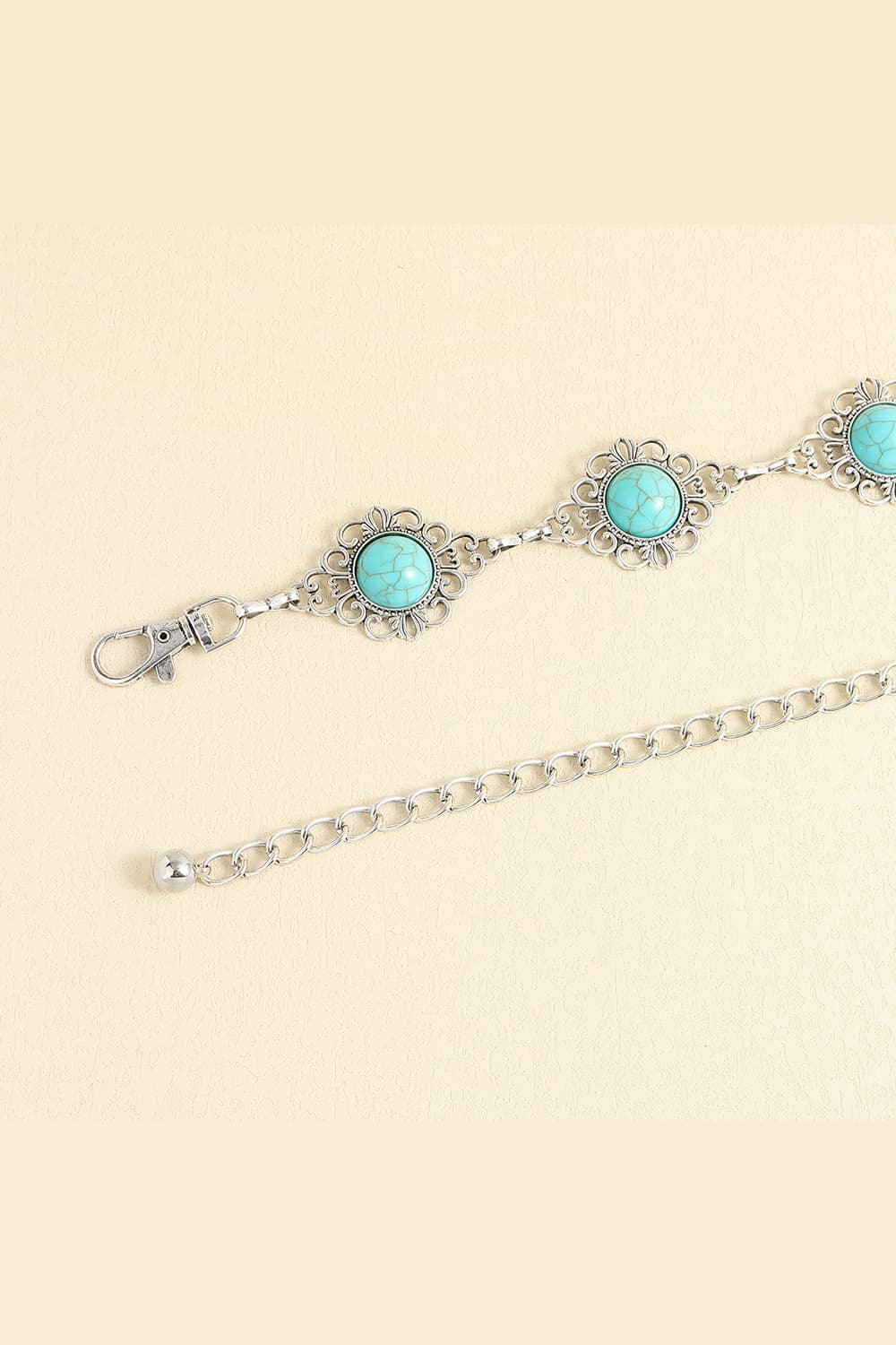 Charmante vintage turquoise legering riem voor een tijdloze look