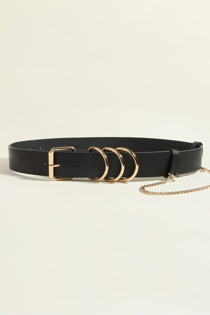 Edgy Punk-geïnspireerde PU-leren riem