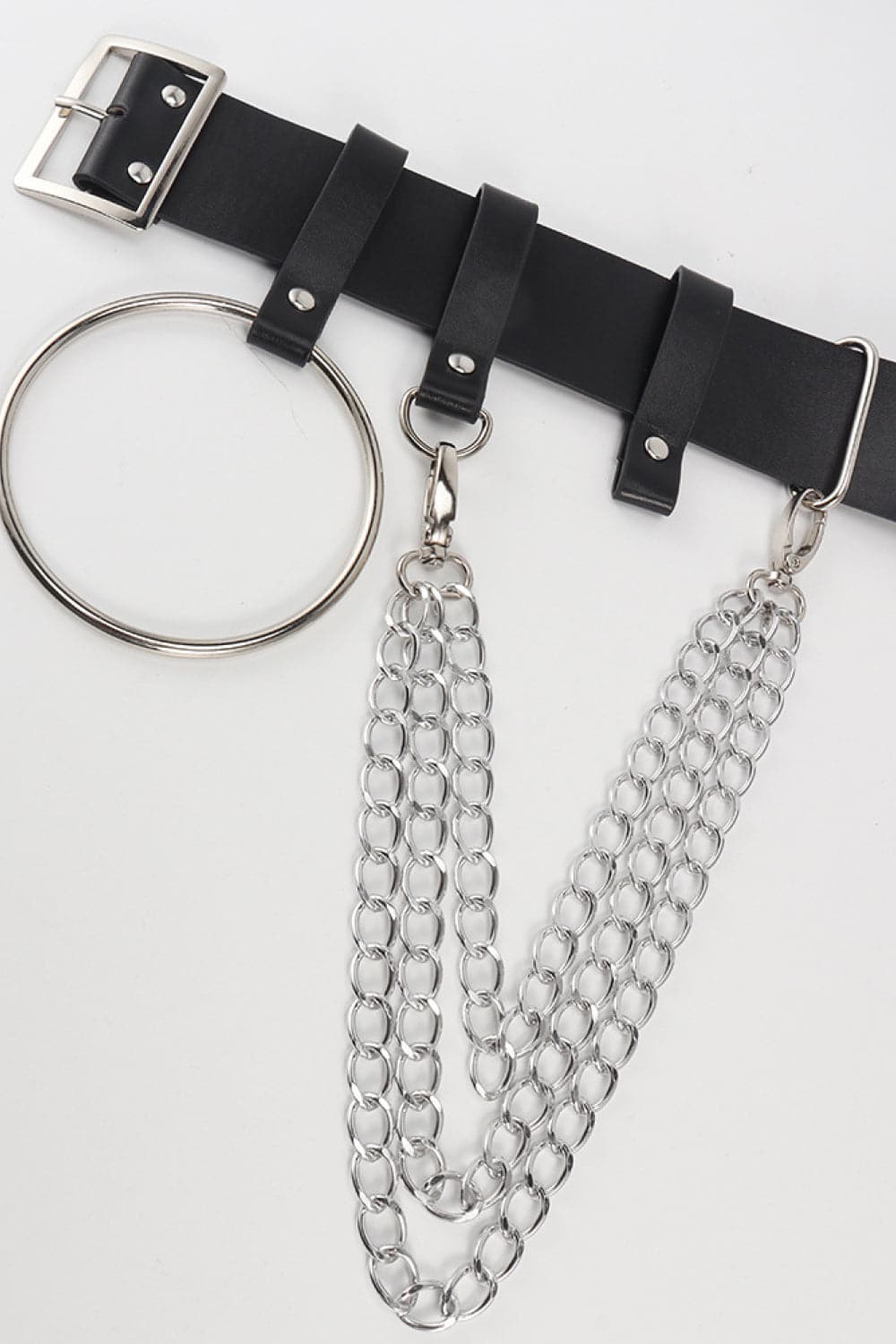 Stijlvolle PU-riem met trendy kettingaccent