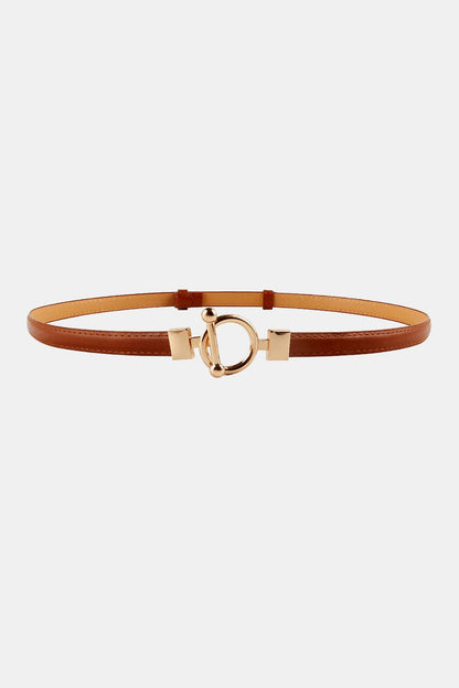 Chique Toggle Buckle Skinny Kunstleren Riem