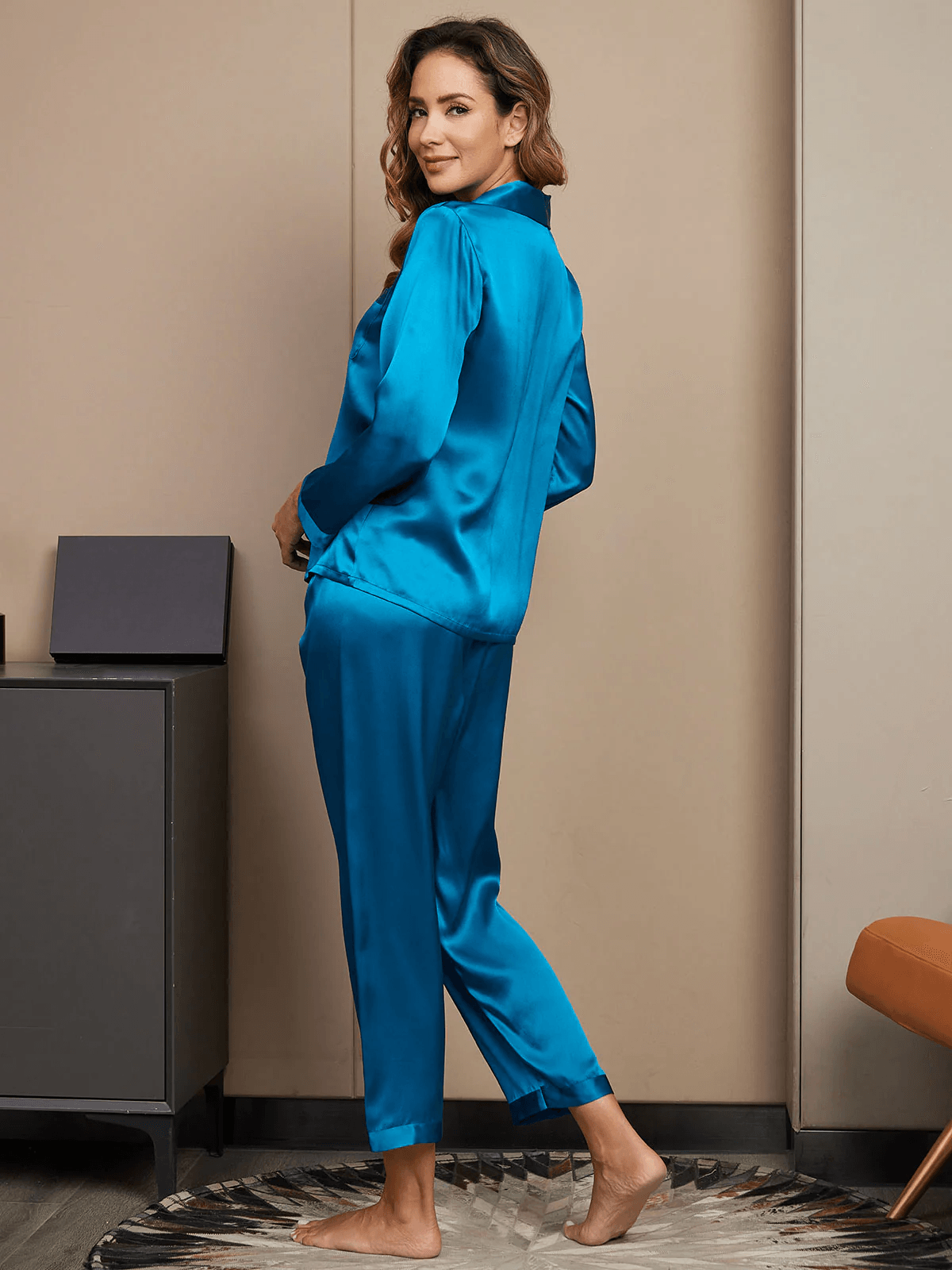 LIEN - Women's Pure Silk Button Pajama - ZyraLux Pyjama