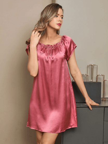 Luxe Silk - Elegant Silk Nightgown - ZyraLux Nightgown