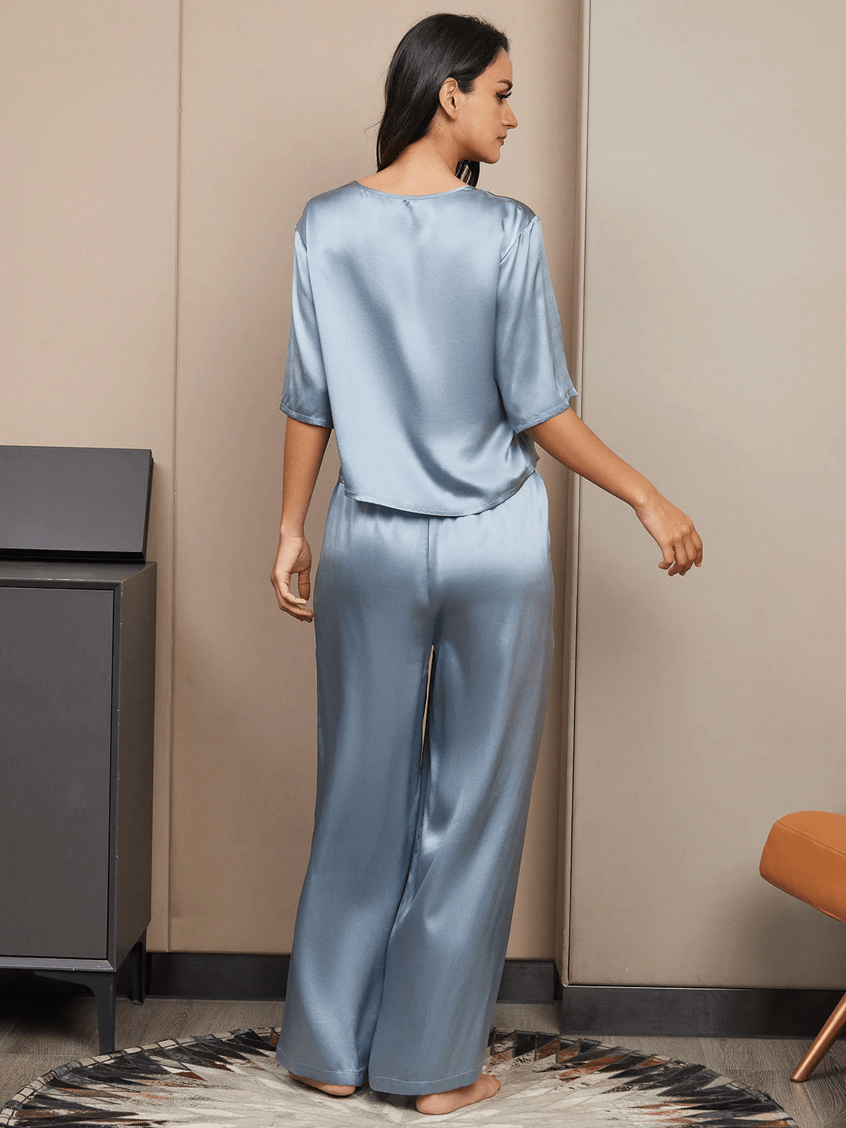 SANNE - Relaxed Pure Silk Pajama Set - ZyraLux Pyjama