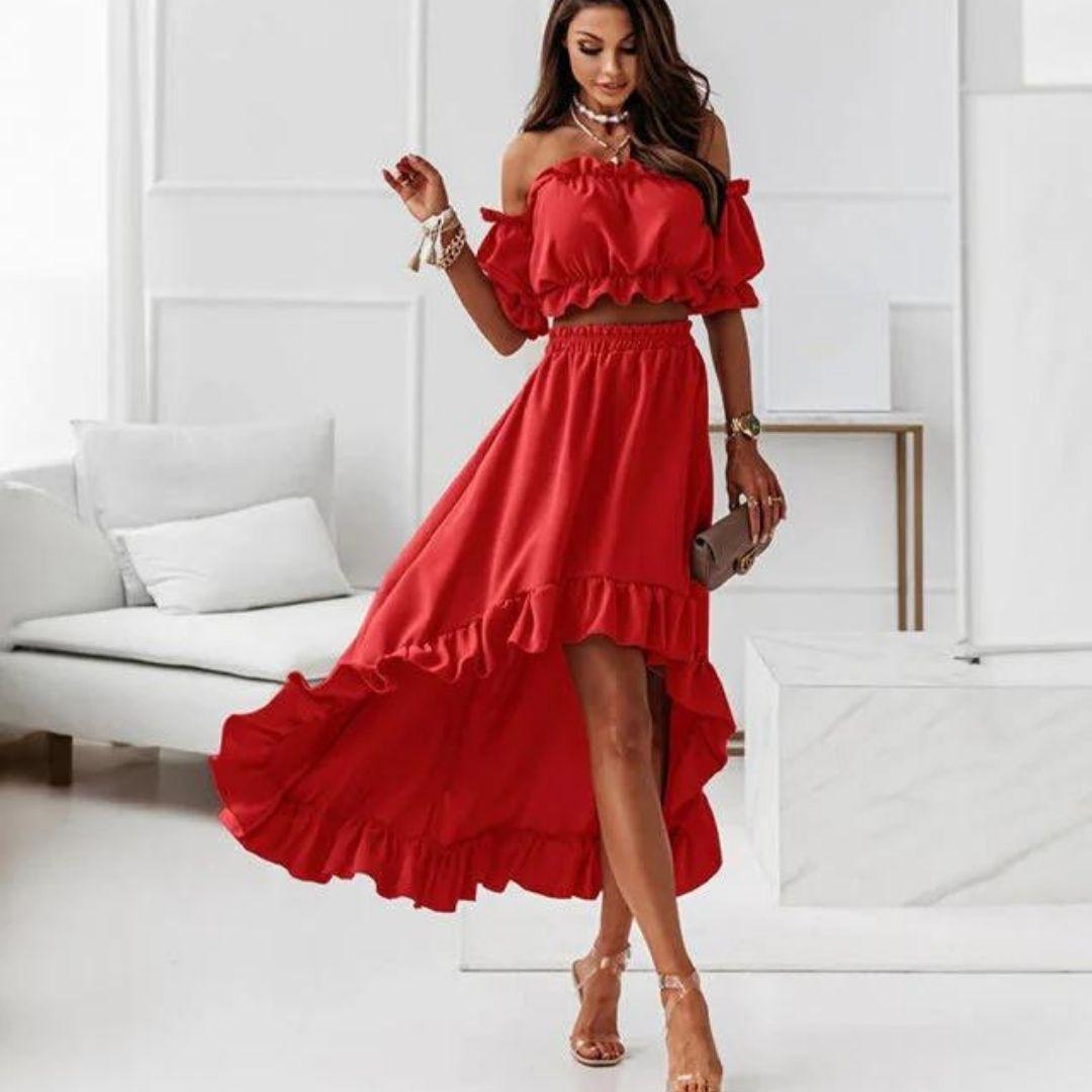 Elenaya - Off-Shoulder Dress - ZyraLux