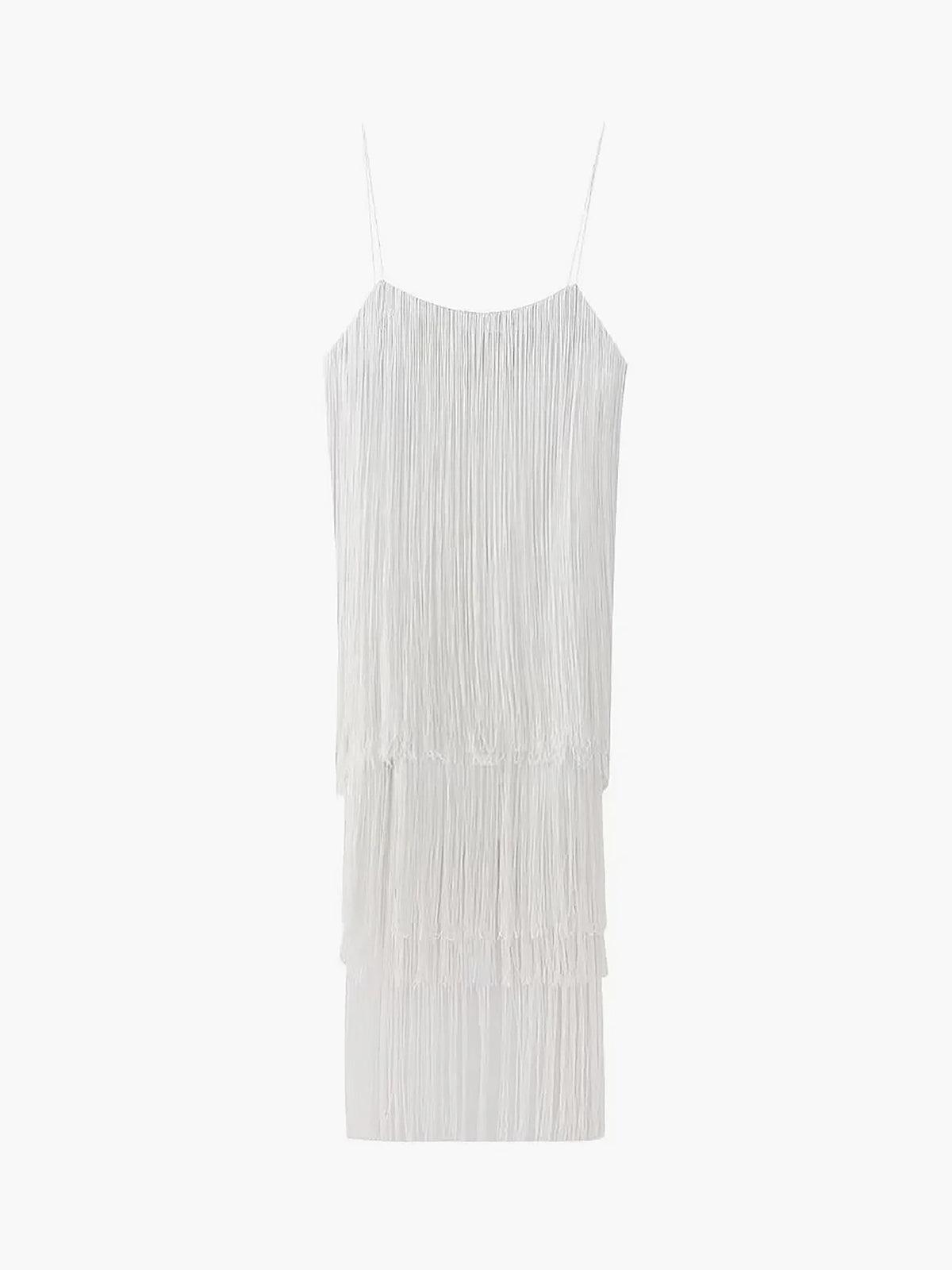 Fringe Cocktail Dress | Multicolor | Evening | Polyester - ZyraLux Kleding en accessoires