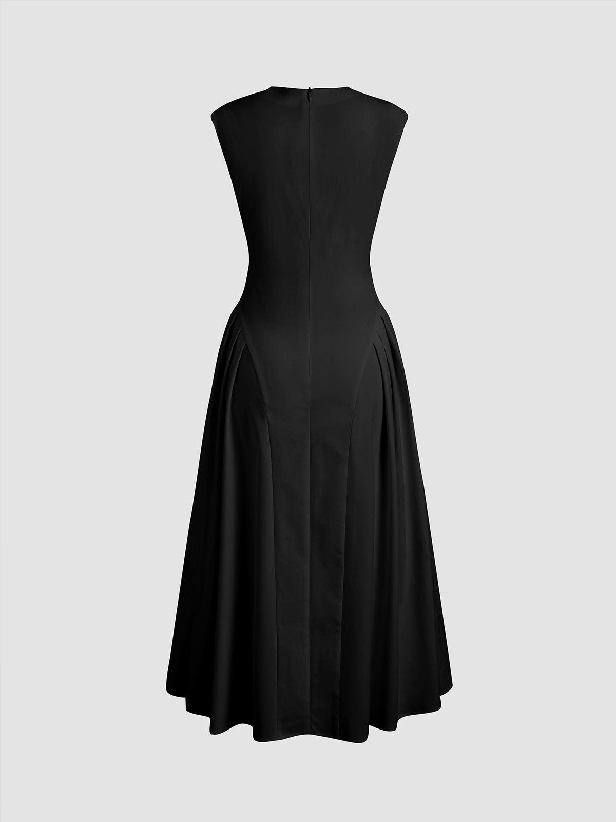 Sophisticated Elegance Dress | Black | Evening Wear | Satin Blend - ZyraLux Kleding en accessoires