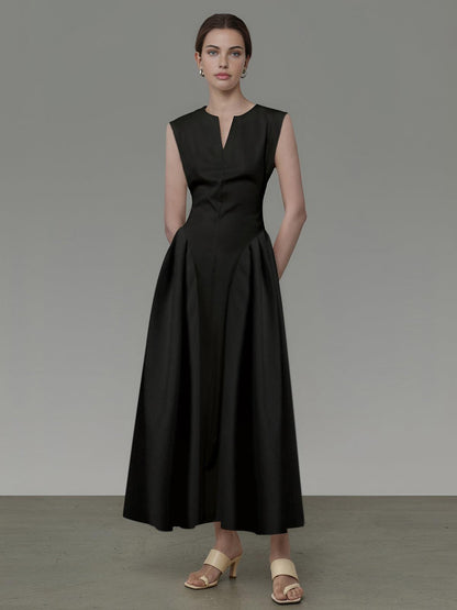 Sophisticated Elegance Dress | Black | Evening Wear | Satin Blend - ZyraLux Kleding en accessoires