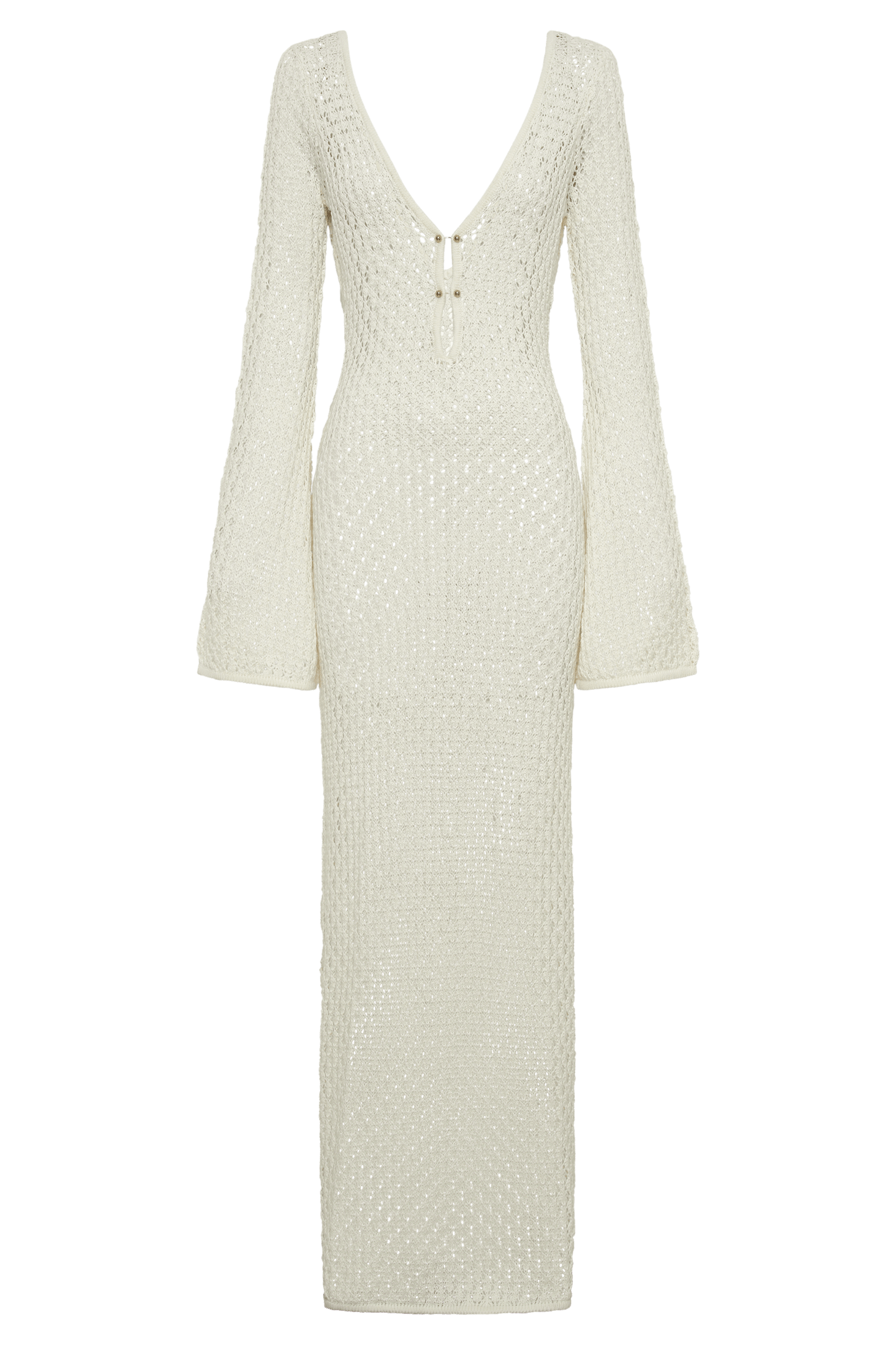 Nora | Refined White Dress - ZyraLux Knitwear