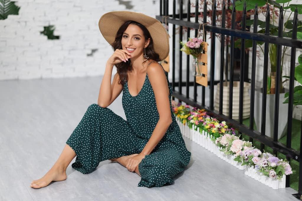 Casual Knit Dotted Green Loose Fit Sleeveless Jumpsuit - ZyraLux Skirt