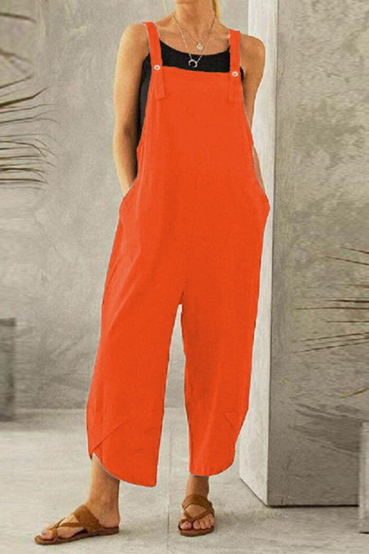 Malia - sleeveless wide leg strappy jumpsuit - ZyraLux