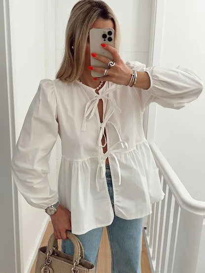 Poppy - Bow Detail Blouse - ZyraLux