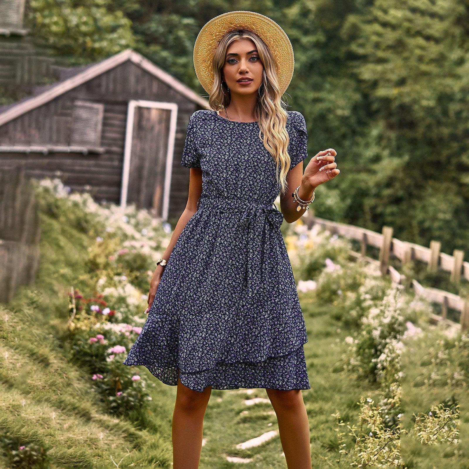 Garden Bliss Dress | Casual & Chic | Polyester - ZyraLux Kleding en accessoires