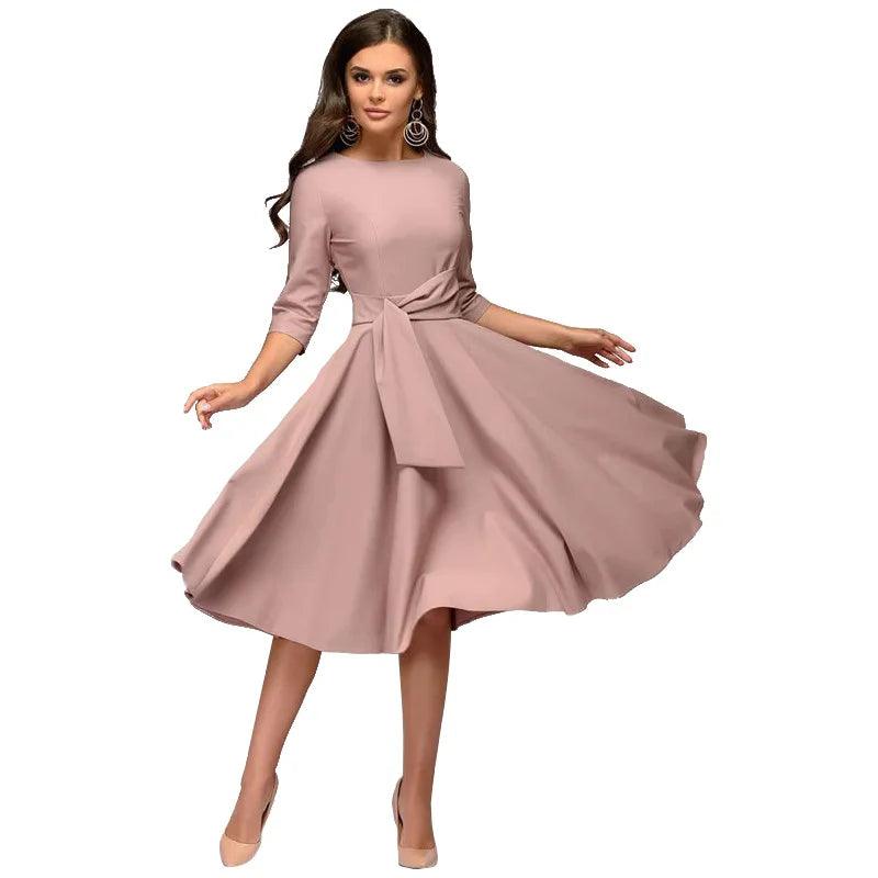 Lexi - Elegant Swing Dress - ZyraLux