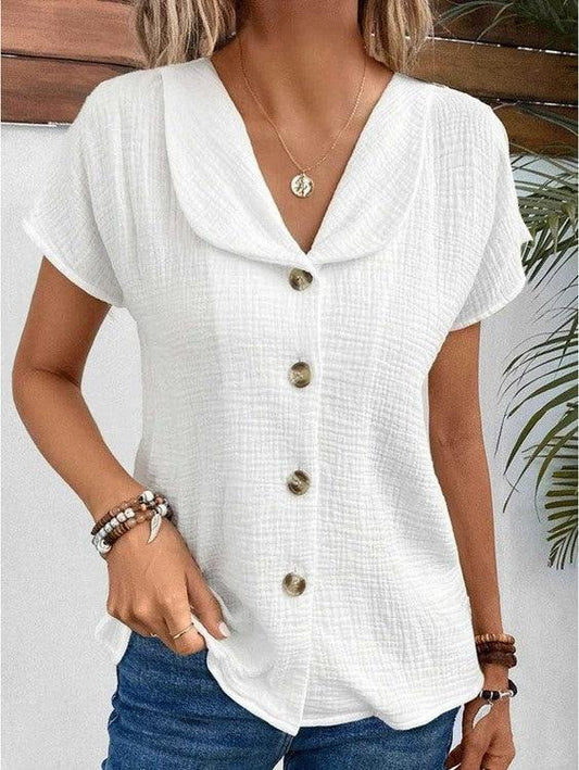 Juliana - Stylish Button Top - ZyraLux